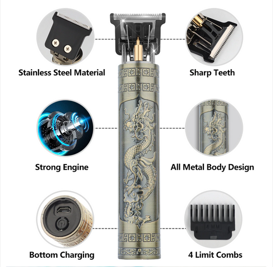 The Beard God - Engraved Metal Precision Trimmer