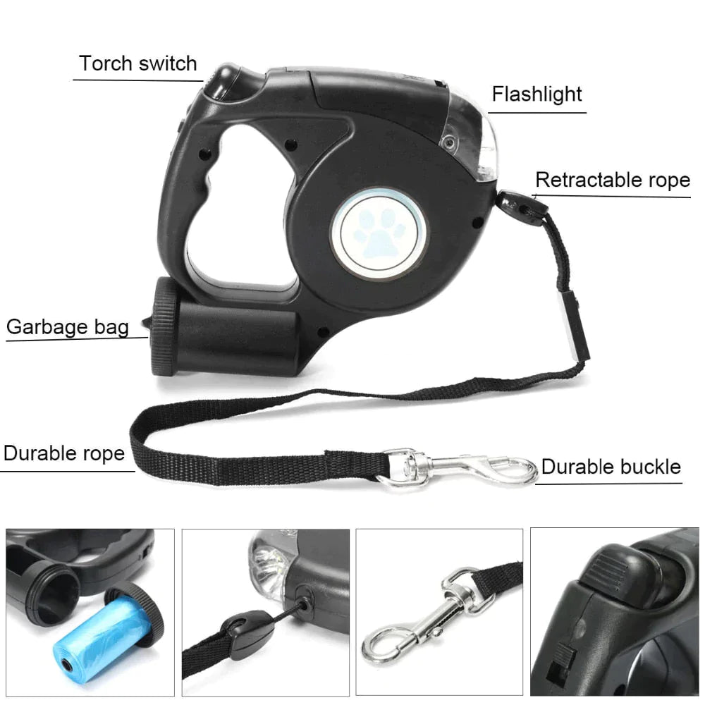 3 in 1 Retractable Dog Leash