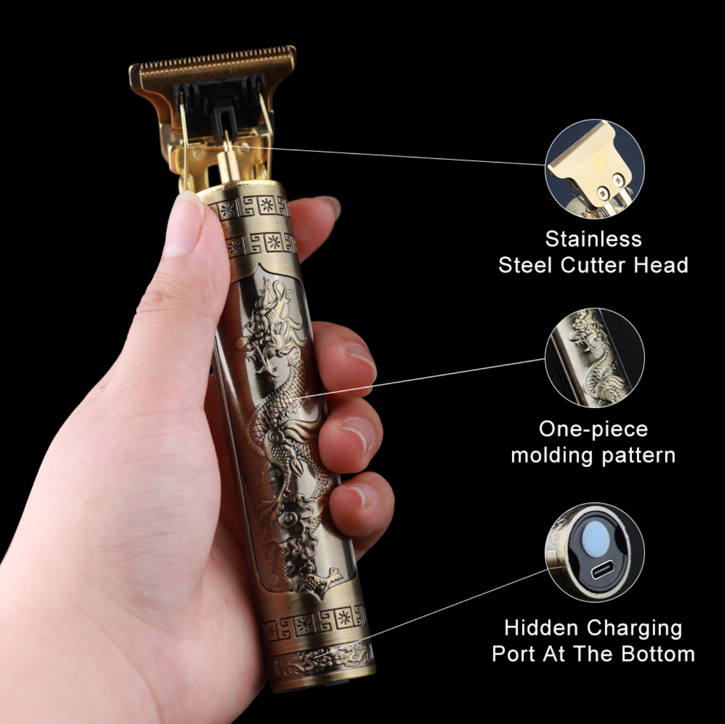 The Beard God - Engraved Metal Precision Trimmer