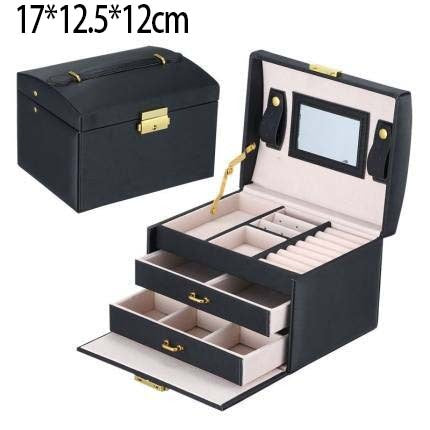 New Double-Layer Velvet Jewelry Box