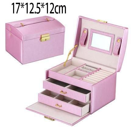 New Double-Layer Velvet Jewelry Box