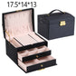 New Double-Layer Velvet Jewelry Box